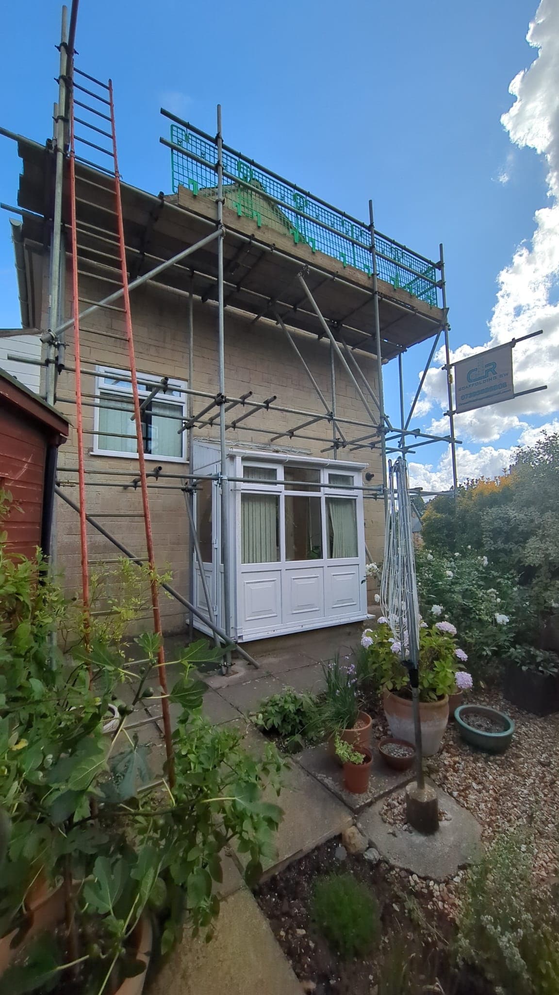 Residential scaffolding work